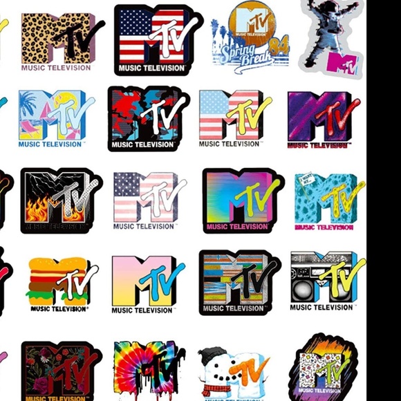 50pcs MTV Vinyl Waterproof Sticker Matte Finish - Picture 3 of 4